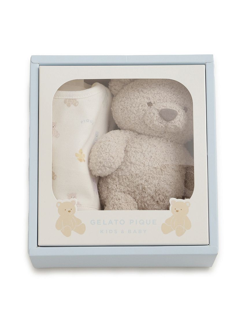 GELATO PIQUE KIDS & BABY「【ラッピング済み】【BABY】ベアぬいぐるみ&スタイ2点セット ギフトBOX」|その他ベビー用品|