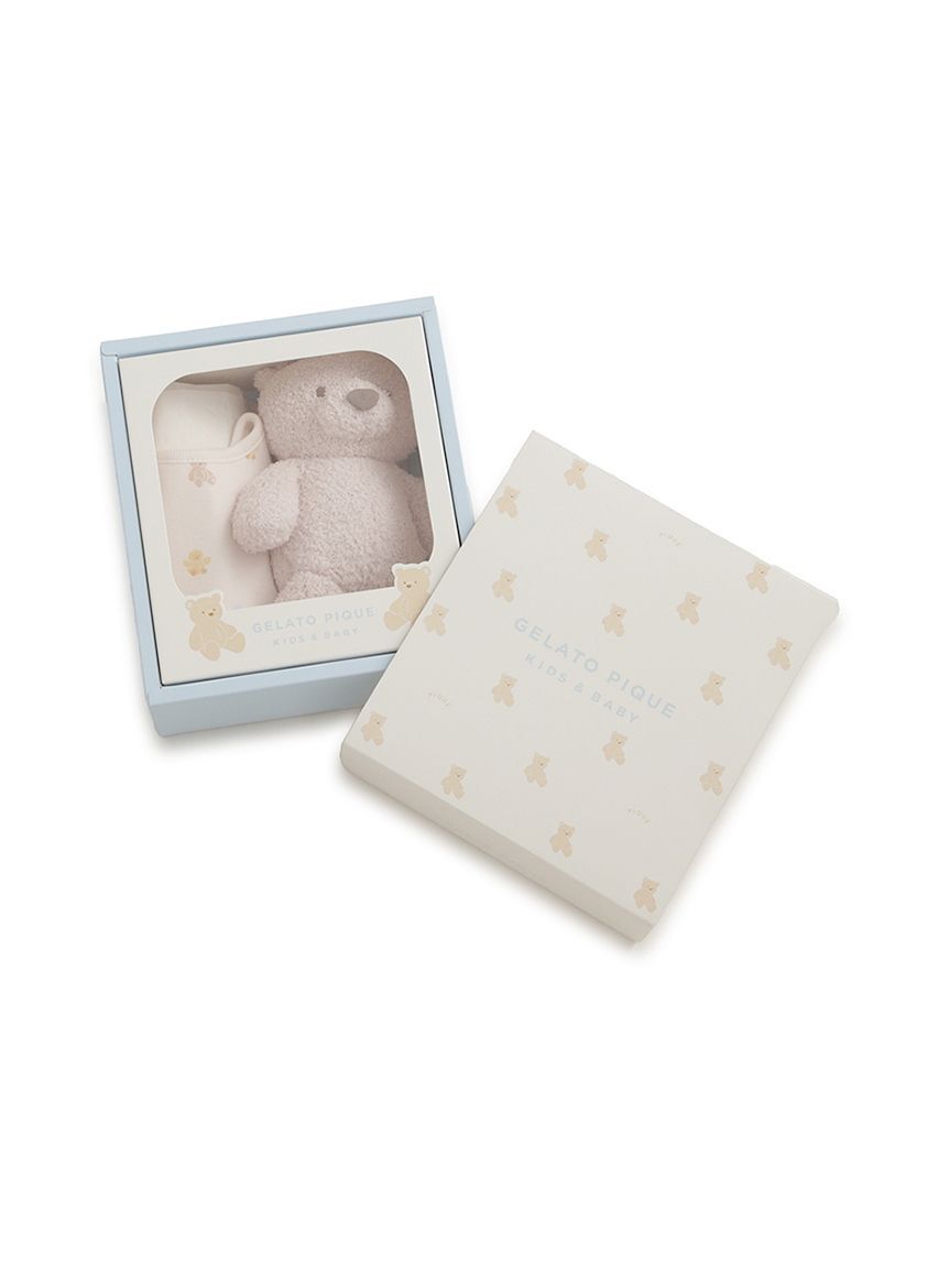 GELATO PIQUE KIDS & BABY「【ラッピング済み】【BABY】ベアぬいぐるみ&スタイ2点セット ギフトBOX」|その他ベビー用品|