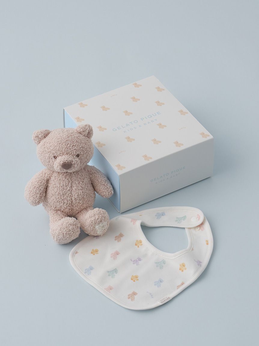 GELATO PIQUE KIDS & BABY「【ラッピング済み】【BABY】ベアぬいぐるみ&スタイ2点セット ギフトBOX」|その他ベビー用品|