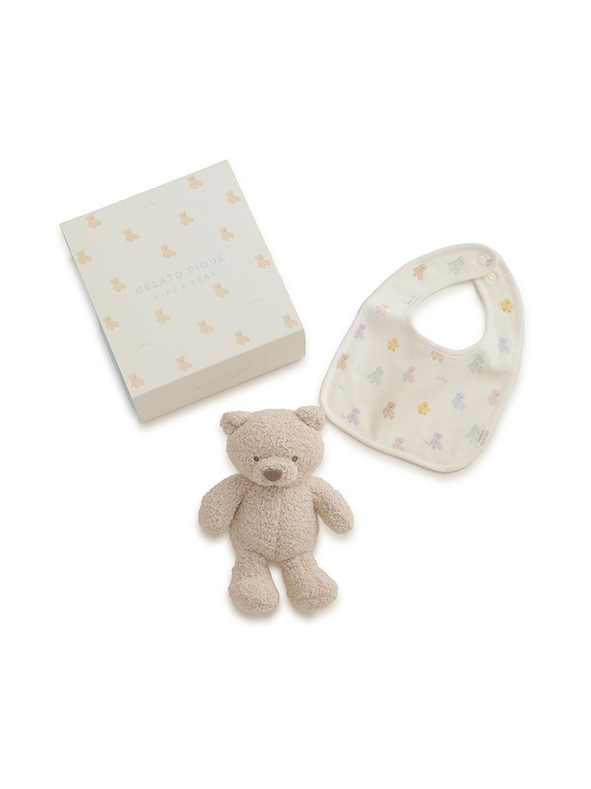 GELATO PIQUE KIDS & BABY「【ラッピング済み】【BABY】ベアぬいぐるみ&スタイ2点セット ギフトBOX」|その他ベビー用品|