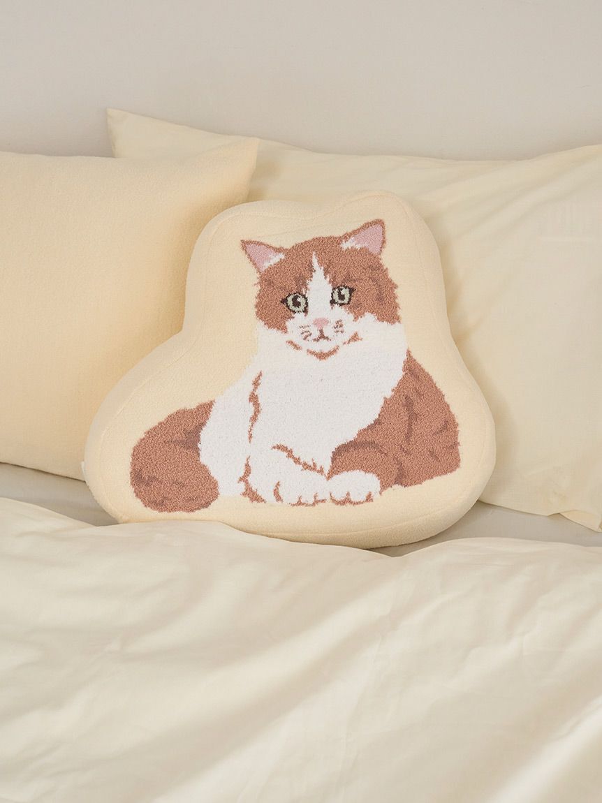 gelato pique Sleep「【Sleep】エアリーモコキャットダイカットクッション」|クッション・クッションカバー|YEL