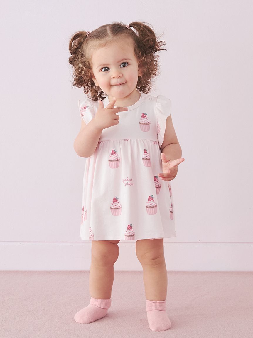 GELATO PIQUE KIDS & BABY「【BABY】カップケーキ柄ロンパース」|ロンパース|