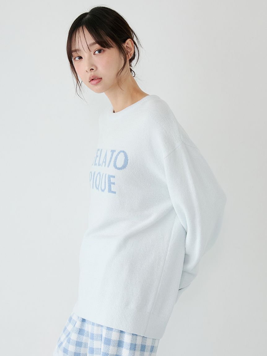 gelato pique「ロゴプルオーバー&チェックショートパンツセット」|ルームウェア|