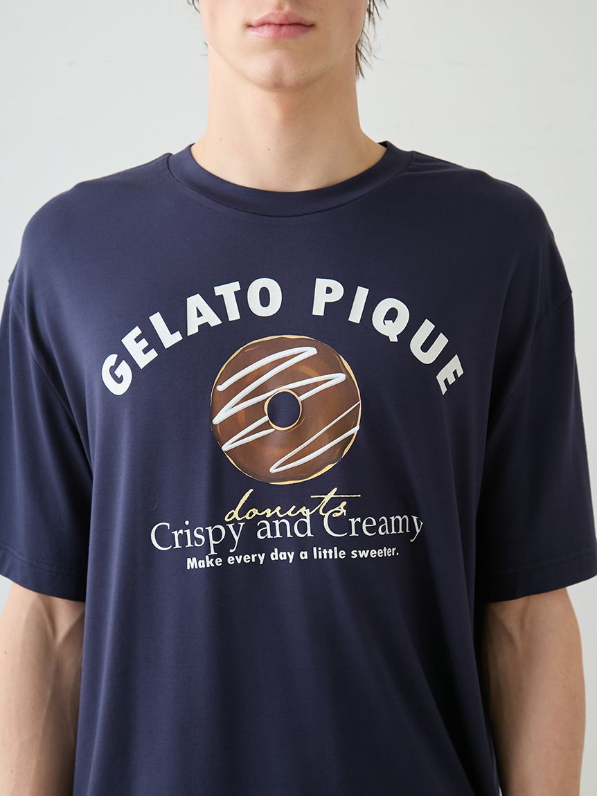 GELATO PIQUE HOMME「【HOMME】ドーナツワンポイントプリントTシャツ」|ルームウェア|