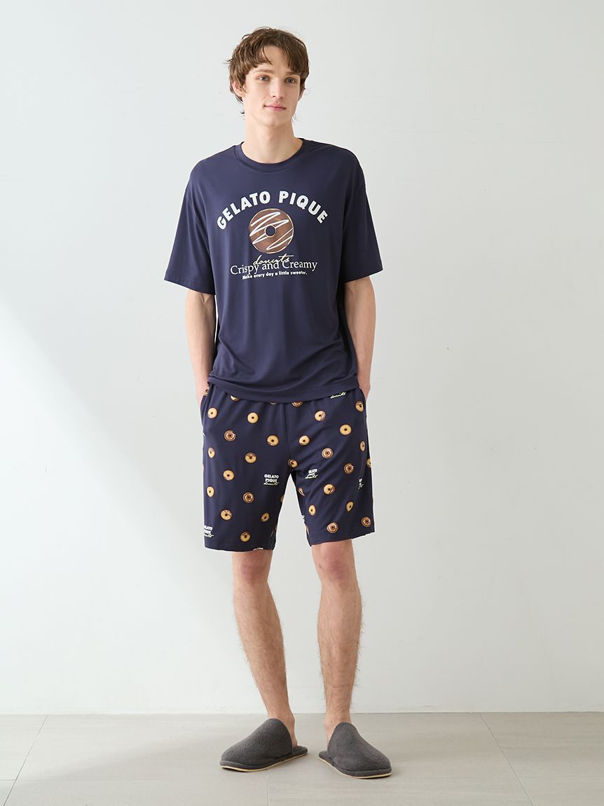 GELATO PIQUE HOMME「【HOMME】ドーナツワンポイントプリントTシャツ」|ルームウェア|