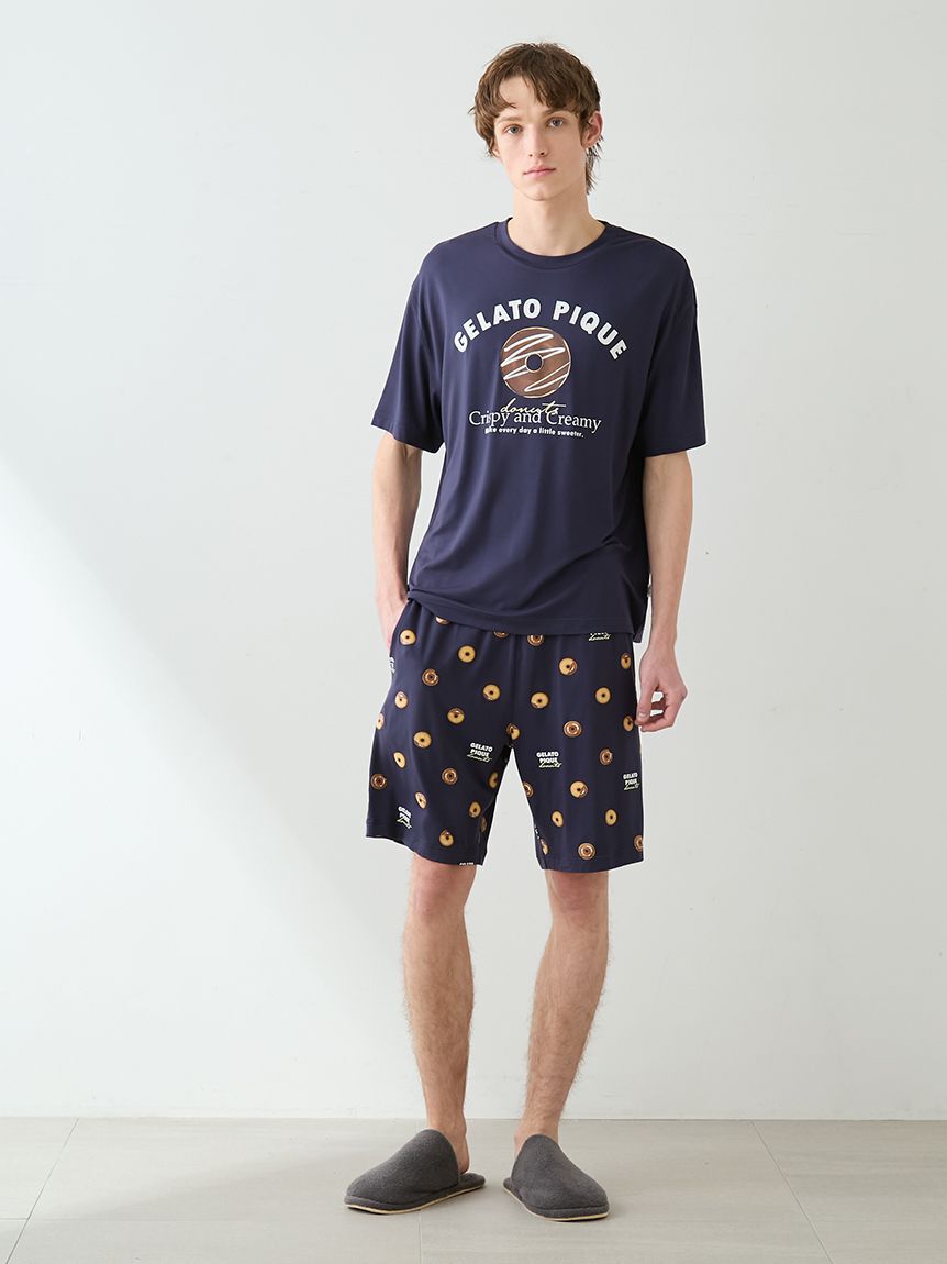 GELATO PIQUE HOMME「【HOMME】ドーナツワンポイントプリントTシャツ」|ルームウェア|