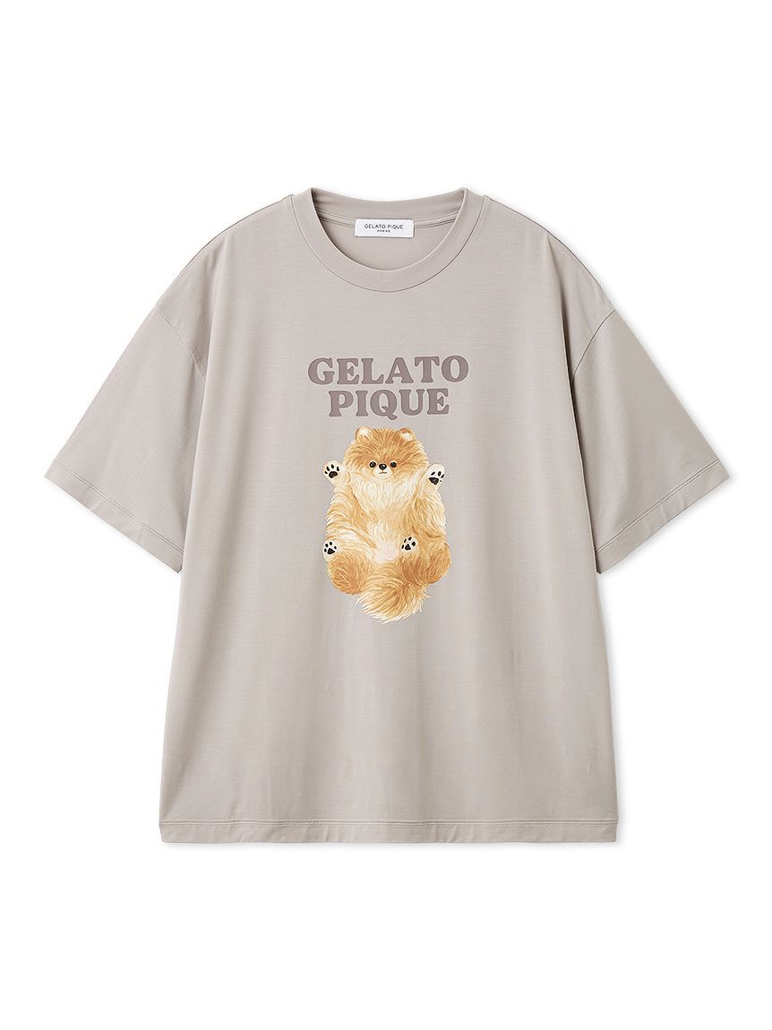 GELATO PIQUE HOMME「【HOMME】ドッグワンポイントTシャツ」|ルームウェア|GRY