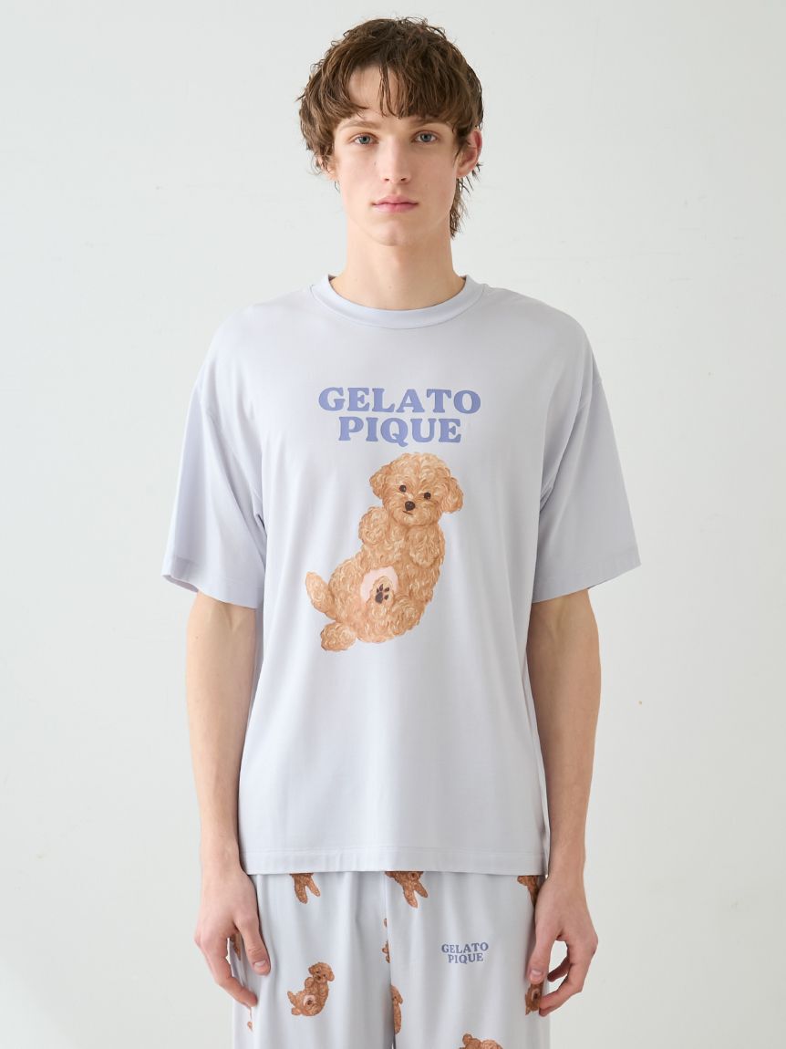 GELATO PIQUE HOMME「【HOMME】ドッグワンポイントTシャツ」|ルームウェア|