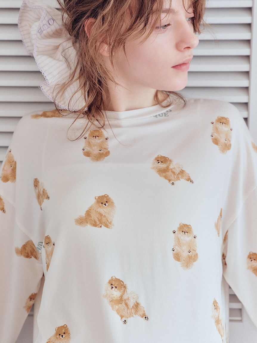 gelato pique「ドッグ柄ロンT」|ルームウェア|CRM