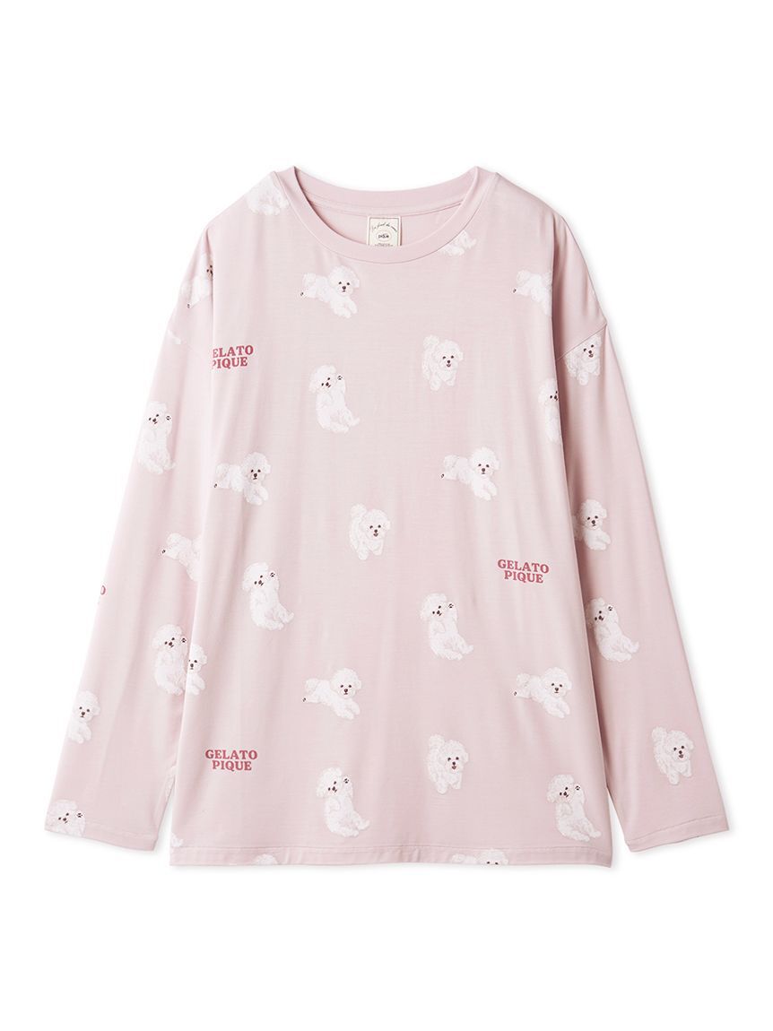gelato pique「ドッグ柄ロンT」|ルームウェア|