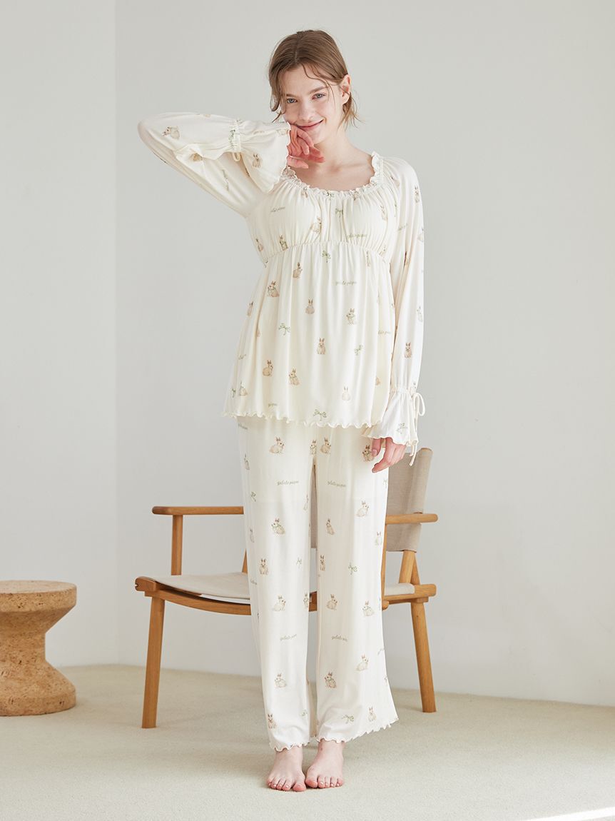 gelato pique「ラビット柄ロングパンツ」|ルームウェア|OWHT