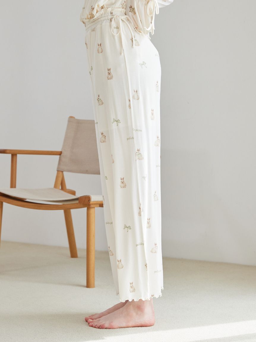 gelato pique「ラビット柄ロングパンツ」|ルームウェア|