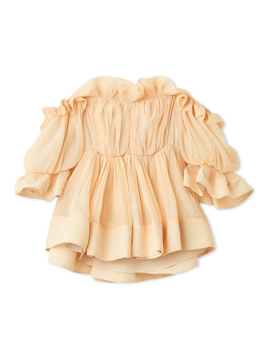 SNIDEL「ボリュームギャザーフリルチュニック」|シャツ・ブラウス|