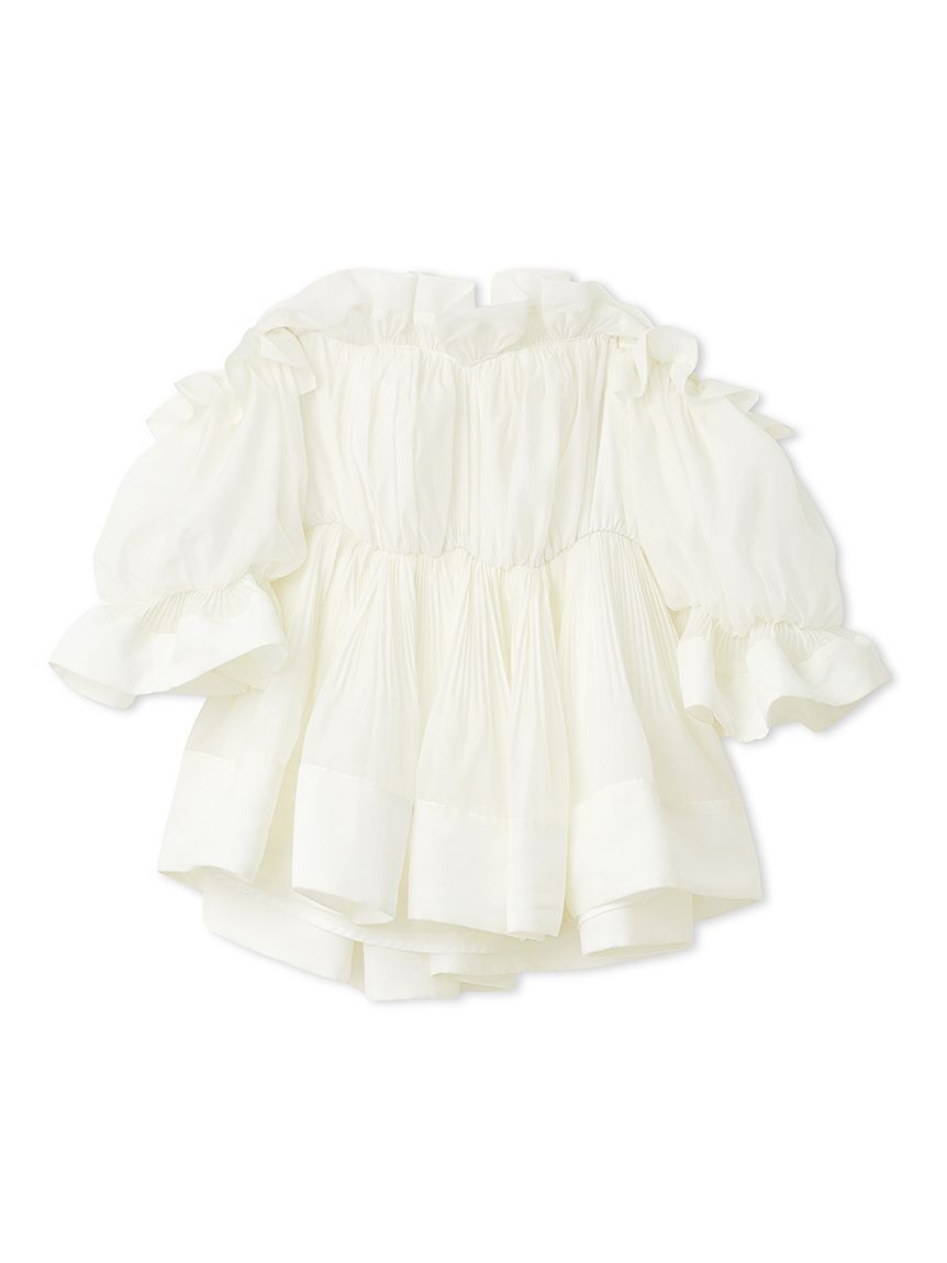 SNIDEL「ボリュームギャザーフリルチュニック」|シャツ・ブラウス|