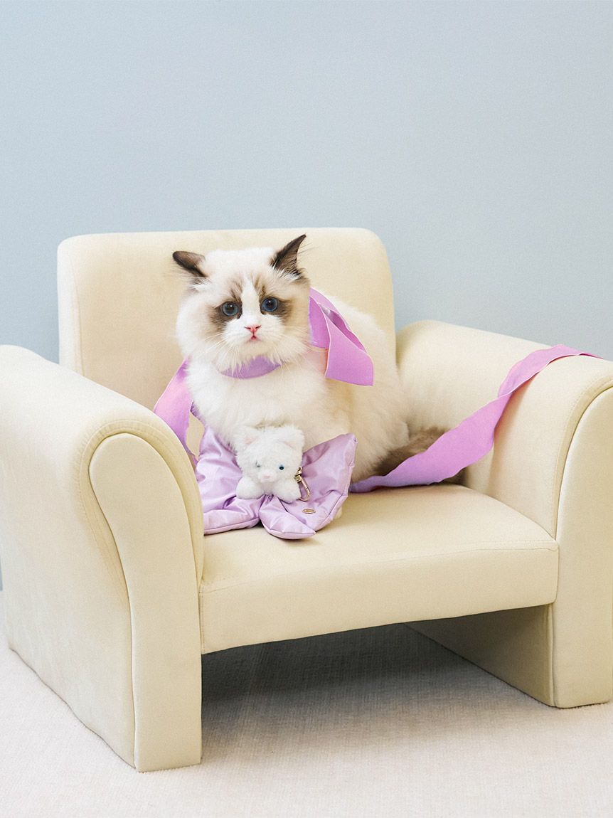 SNIDEL「リボンシュシュキャットチャーム」|キーケース|