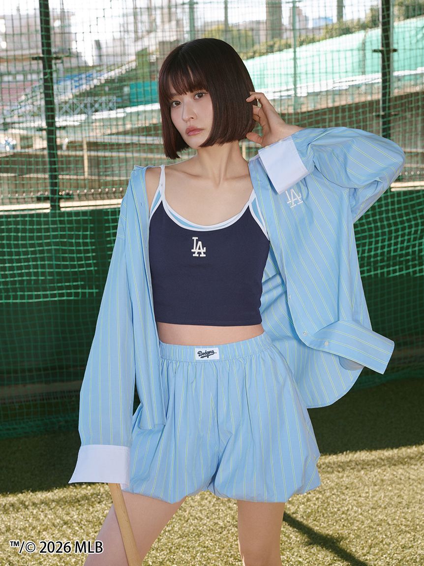 SNIDEL「【MLB】Sustainableワンポイントシャツ」|シャツ・ブラウス|BLU