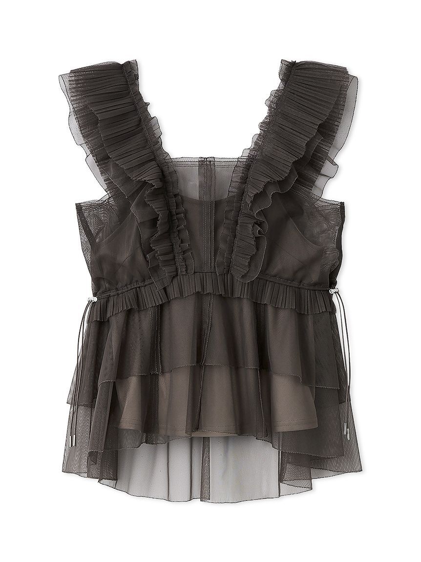 SNIDEL「Sustainableチュールペプラムブラウス」|シャツ・ブラウス|CGRY