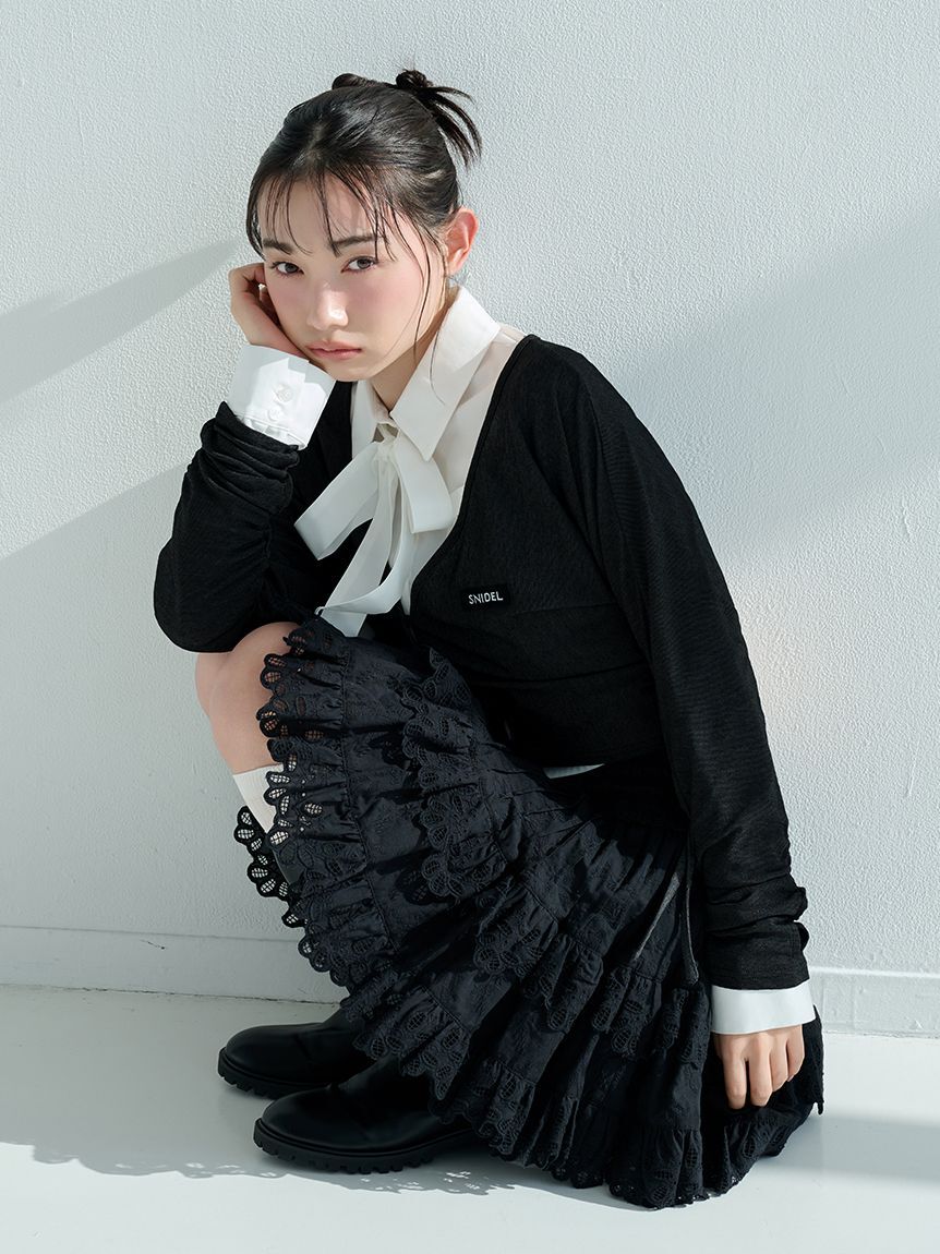 SNIDEL「【WEB限定/LUMISHADE】UVボレロカーディガン」|カーディガン|