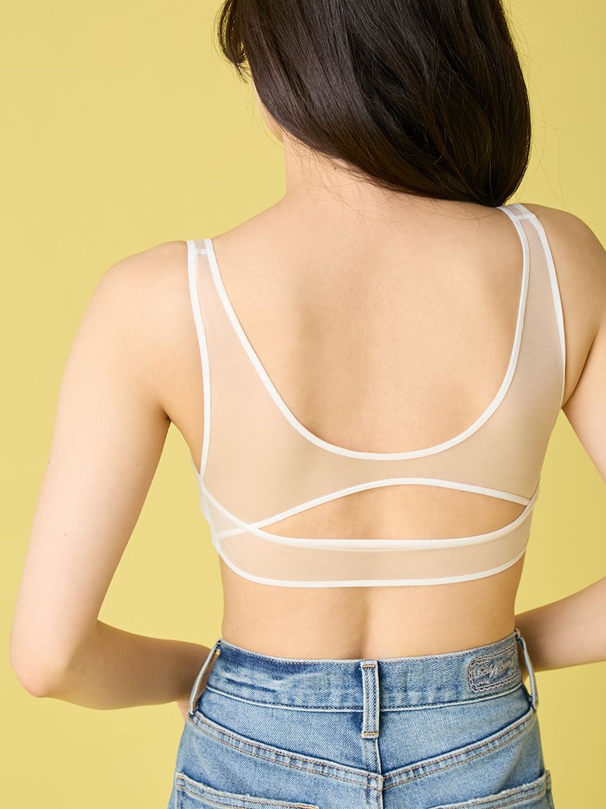 LILY BROWN Lingerie「【LILY BROWN Lingerie】シアーファンデノンワイヤー/ハーフトップ」|インナー|