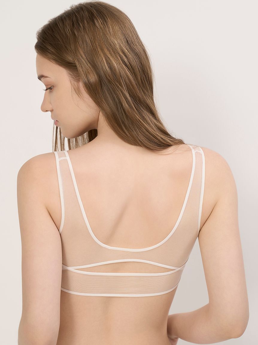 LILY BROWN Lingerie「【LILY BROWN Lingerie】シアーファンデノンワイヤー/ハーフトップ」|インナー|