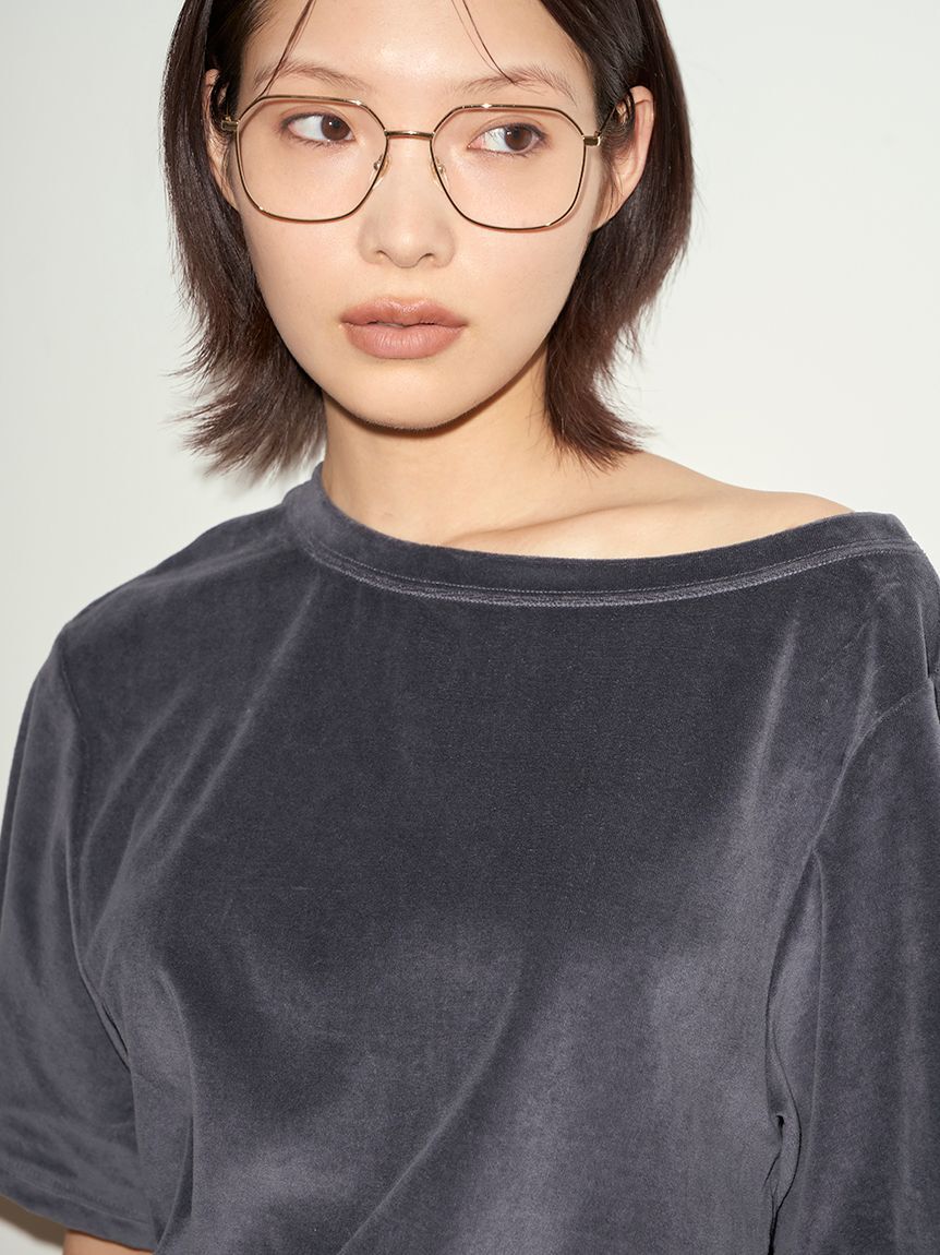 styling/「【WEB限定カラーあり】【セットアップ対応】アシンメトリーベロアトップス」|Tシャツ・カットソー|