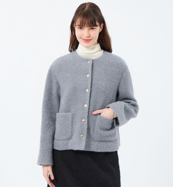 MACKINTOSH PHILOSOPHY「【HESSLE（ヘスル）】ノーカラーショートコート」|その他|グレー