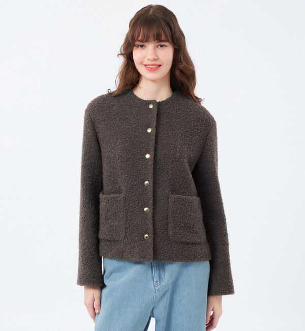 MACKINTOSH PHILOSOPHY「【HESSLE（ヘスル）】ノーカラーショートコート」|その他|ブラウン