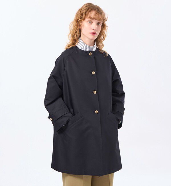 MACKINTOSH PHILOSOPHY「【LEE4月号/蛯原友里さん着用】【WELBURY NO COLLAR(ウェルベリーノーカーラー)】ダブルクロス製」|その他|ネイビー