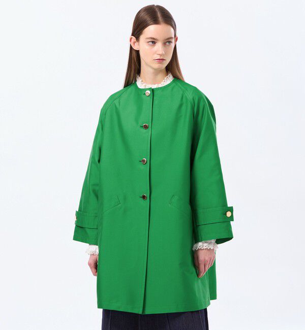 MACKINTOSH PHILOSOPHY「【LEE4月号/蛯原友里さん着用】【WELBURY NO COLLAR(ウェルベリーノーカーラー)】ダブルクロス製」|その他|グリーン