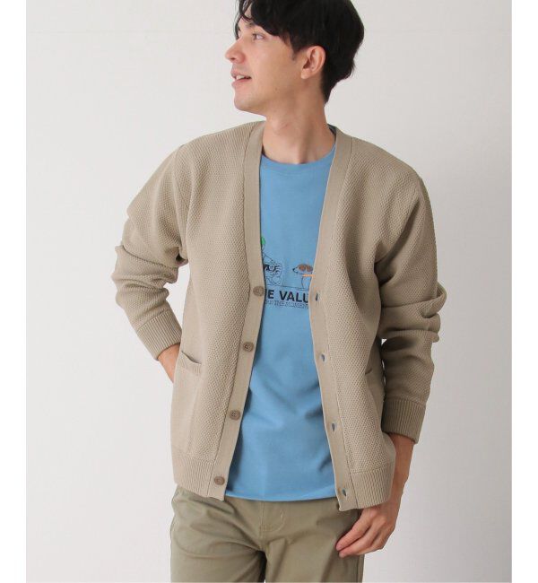 ikka「ラクカルニット鹿の子カーディガン」|その他|ベージュ