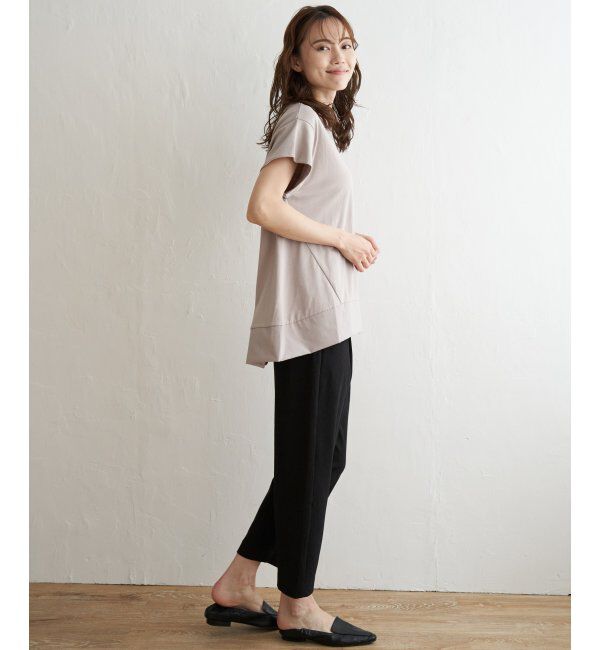 ikka「Aライン裾切り替えカットソー」|その他|