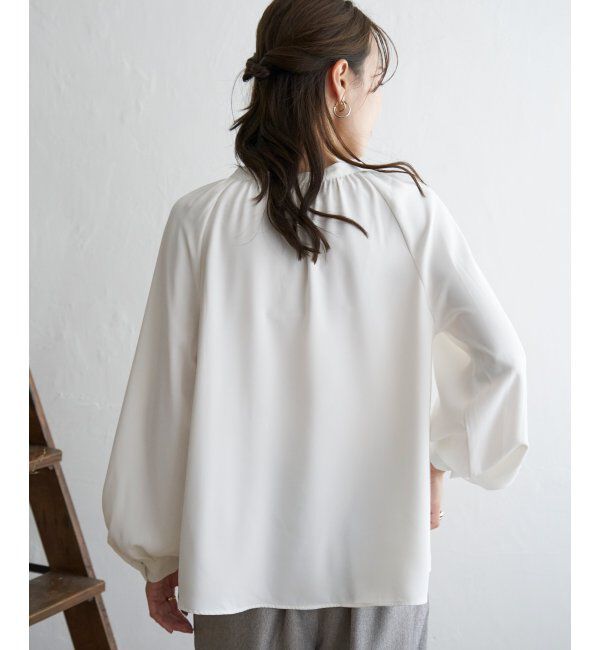 IKKA LOUNGE「クルミボタンスキッパーブラウス」|シャツ・ブラウス|