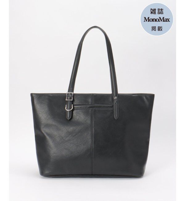 ikka「【雑誌MonoMax4月号掲載】GPレザータッチトートバッグ「小泉孝太郎さん着用モデル」」|トートバッグ|ブラック