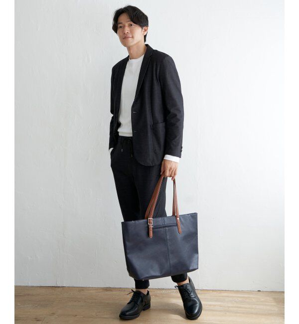 ikka「【雑誌MonoMax4月号掲載】GPレザータッチトートバッグ「小泉孝太郎さん着用モデル」」|トートバッグ|