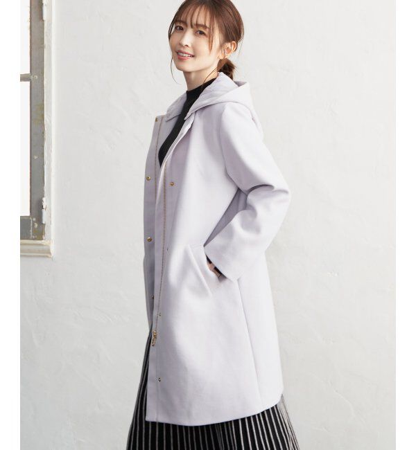 IKKA LOUNGE「ウールライクフード取り外しコート」|その他|