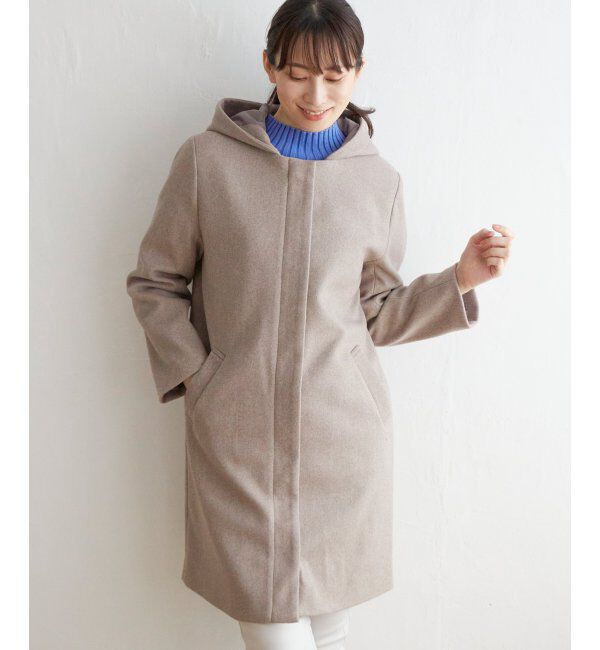 IKKA LOUNGE「ウールライクフード取り外しコート」|その他|