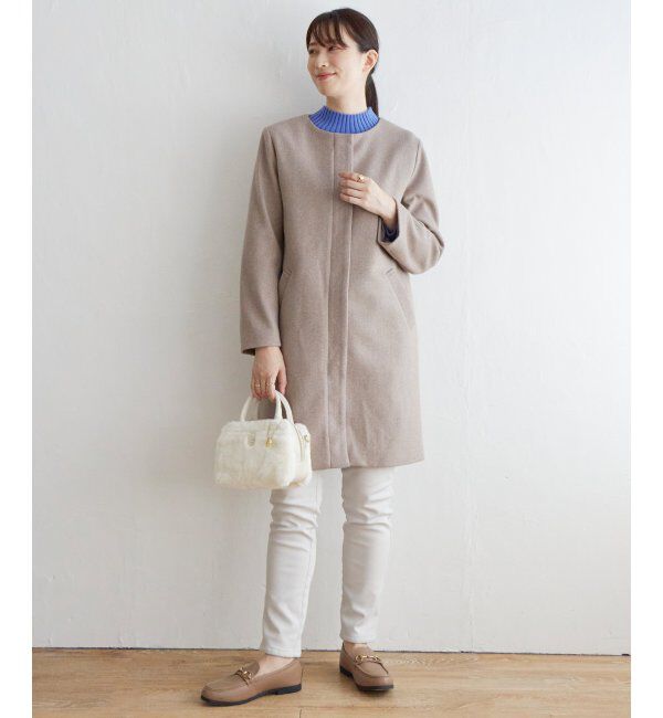 IKKA LOUNGE「ウールライクフード取り外しコート」|その他|