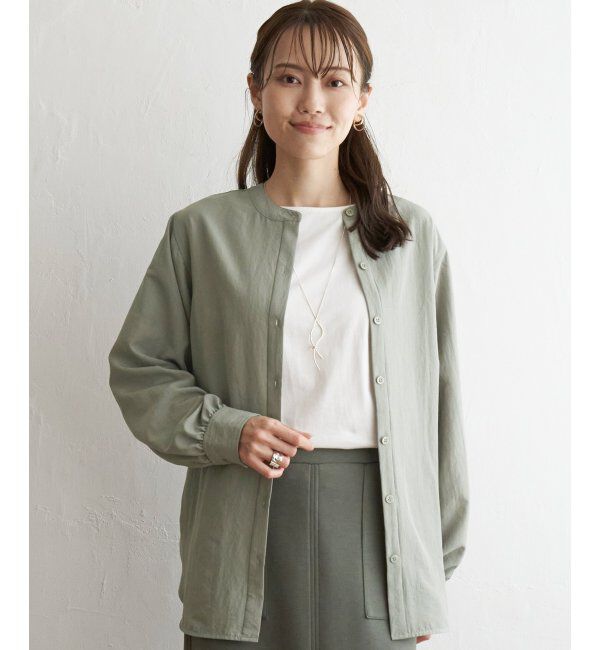 ikka「前後2WAYバンドカラーシャツ」|シャツ・ブラウス|