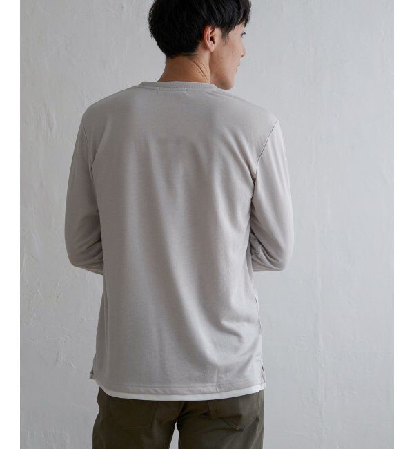 ikka「ミニ裏毛切り替えロンT」|Tシャツ・カットソー|