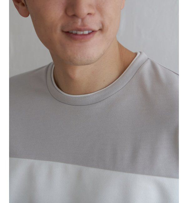 ikka「ミニ裏毛切り替えロンT」|Tシャツ・カットソー|