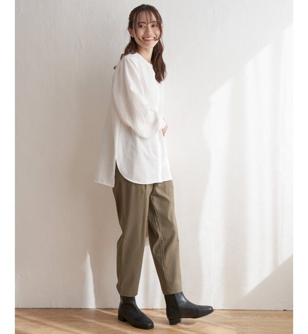 ikka「前後2WAYバンドカラーシャツ」|シャツ・ブラウス|