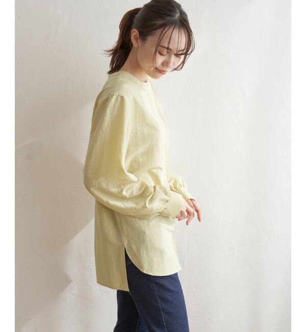 ikka「前後2WAYバンドカラーシャツ」|シャツ・ブラウス|