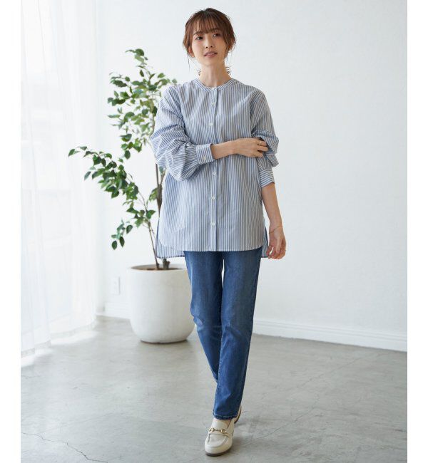 ikka「前後2WAYバンドカラーシャツ」|シャツ・ブラウス|