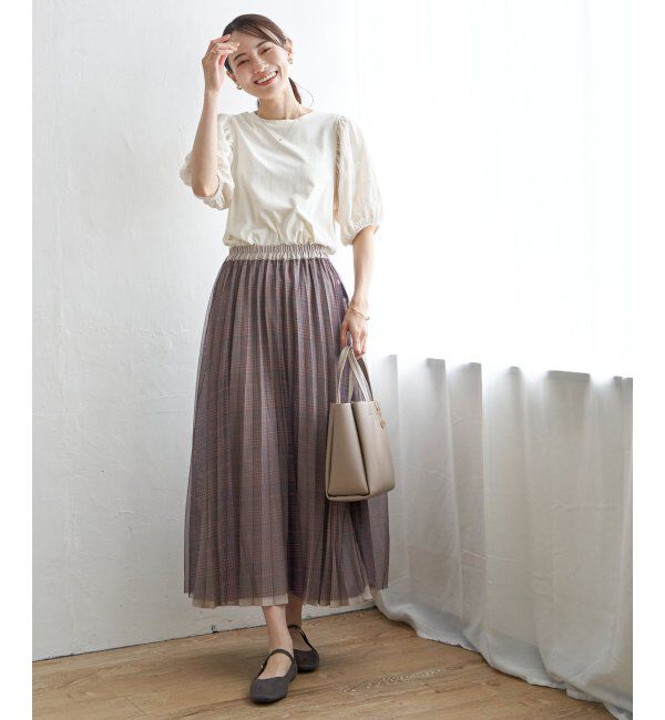 ikka「袖フクレ切替半袖プルオーバー」|その他|