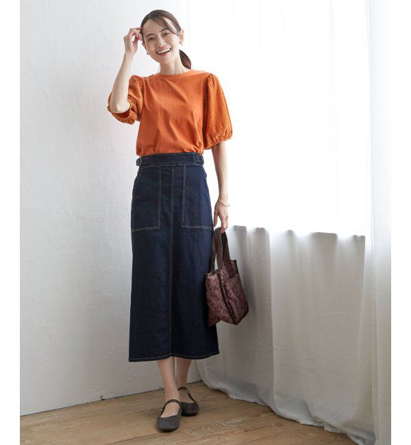 ikka「袖フクレ切替半袖プルオーバー」|その他|