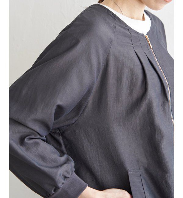 ikka「ライトブルゾン」|ブルゾン・スタジャン|