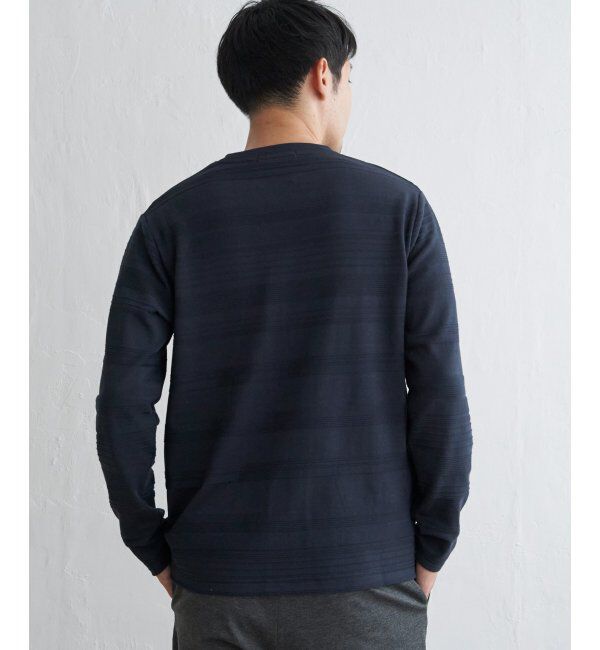 IKKA LOUNGE「ランダムリップルボーダーロンT」|Tシャツ・カットソー|