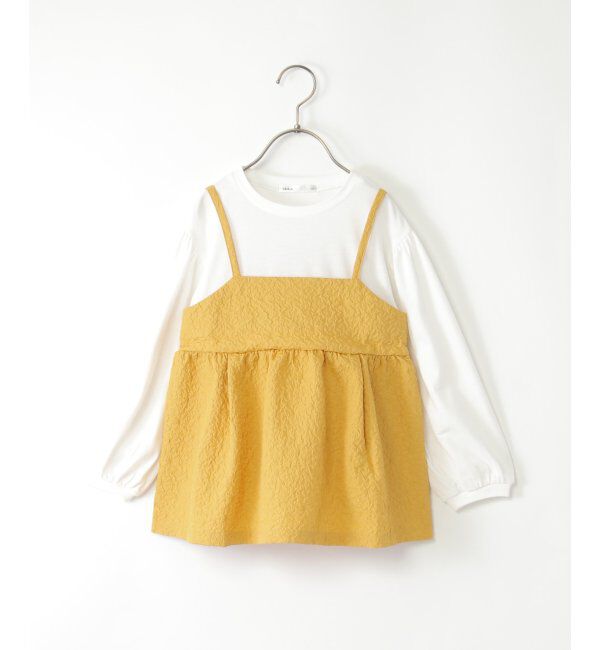 ikka kids「ふくれジャガードキャミドッキングLS（120~160cm）」|シャツ・ブラウス|