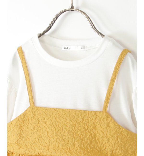 ikka kids「ふくれジャガードキャミドッキングLS（120~160cm）」|シャツ・ブラウス|