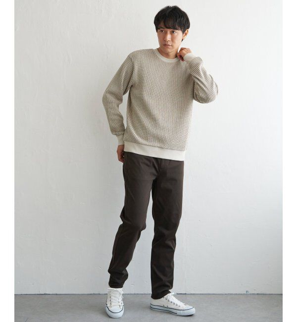 ikka「ビッグワッフルクルーネックプルオーバー」|パーカー|